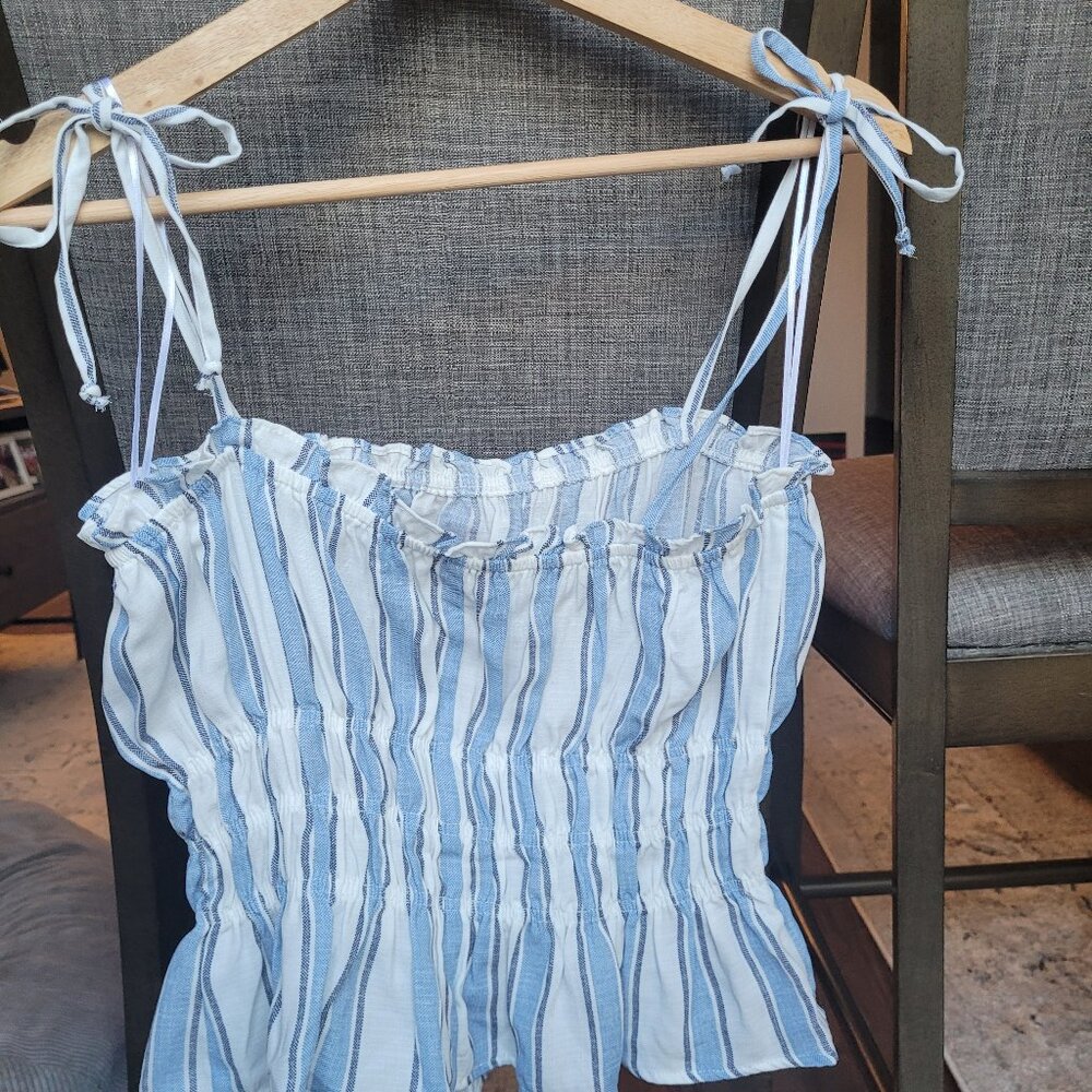 Carrie Waisted Striped Sleeveless Top